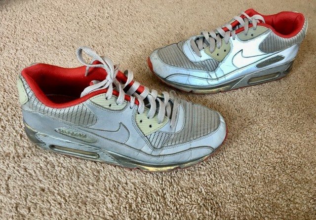 air max 90 silver red