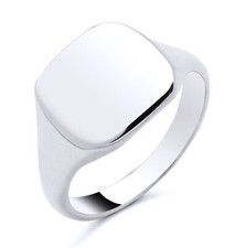 925 Sterling Silver Heavy Signet Ring size M N O P Q R S T U V - MEN'S or LADIES