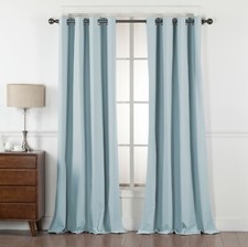 Midnight 2 Piece 100 Blackout Insulated Grommet Top Window Panel Curtain Set
