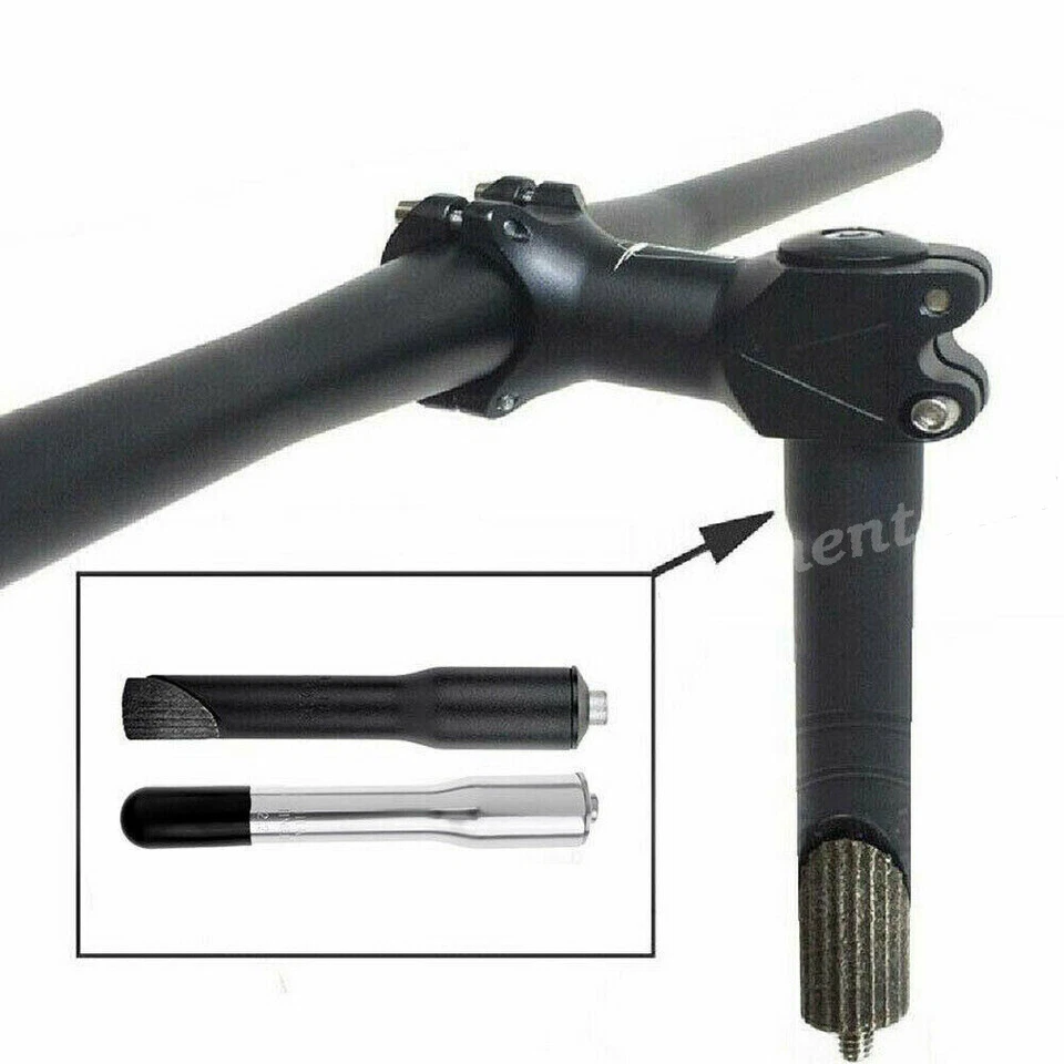 Bike Quill Stem 22.2mm 25.4mm Metal Alloy Riser Extender Steerer Tube Adapter - Image 3 of 4