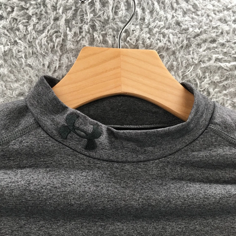 Under Armour Fitted Cold Gear Top Youth Girls YXL Grey Compression Activewear - Image 4 of 4