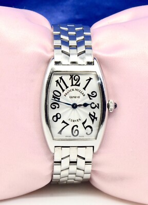 Damen Franck Muller Geneve Curvex Edelstahl Uhr Ref.1752 QZ Mit Box Und Papieren