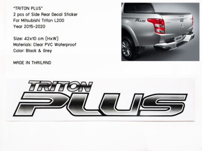 TRITON PLUS PVC SIDE CABIN REAR  STICKER DECAL FOR MITSUBISHI TRITON L200 15-19