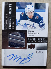2018-19 The Cup Exquisite Mark Scheifele Game Used Patch Auto /25 Jets Autograph