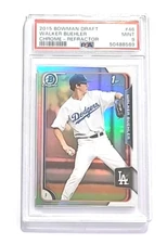 2015 Bowman Draft Chrome Refractor Walker Buhler 1st RC (PSA 9) PHILLIES  !!
