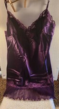 Fredricks Holiwood PURPLE  LACE Intimate L With Adjustable Spaghetti Straps