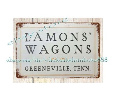 HORSE DRAWN WAGON LAMONS WAGON GREENEVILLE Tennessee metal tin sign  bar club