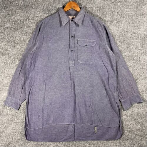 Vintage shirt, 1940s work shirt, 1940s chambray shirt… - Gem Vintage shirt, 1940s work shirt, 1940s chambray shirt… - Gem