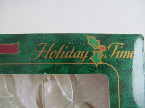 11 Holiday Time Glas Weihnachtsschmuck verziert klein Glitzer Vintage C2 - Bild 3 von 11
