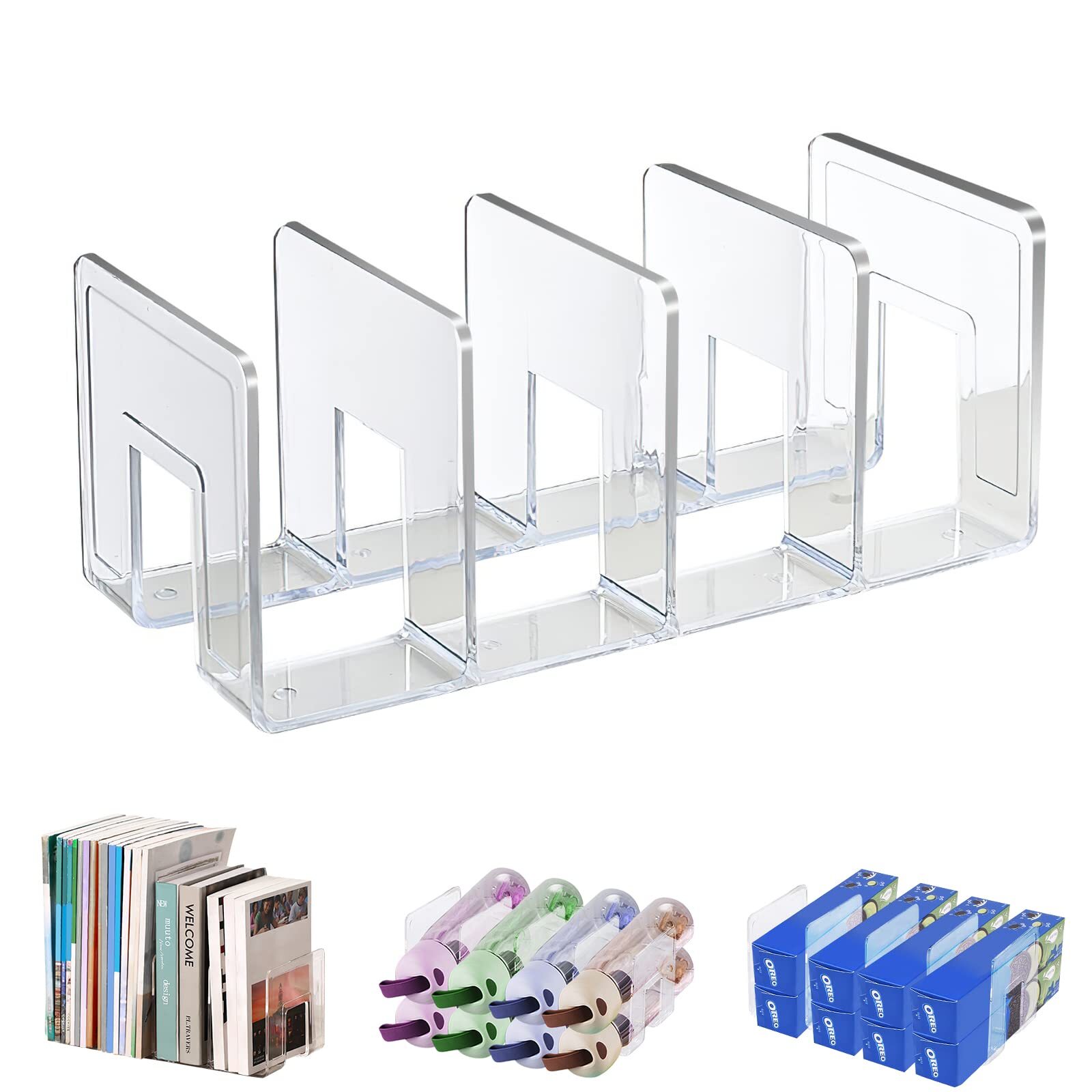 Acrylic File Sorter, Acrylic Purse Organizer, Sturdy Desk File Organizer-image