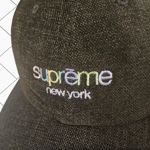 Chapeau marron Supreme Chenille 6 panneaux SS22 arc en ciel taille unique envoi rapide !