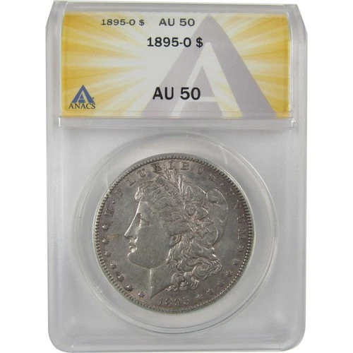 1895 O Morgan Dollar AU 50 ANACS Silver $1 Coin SKU:I20764