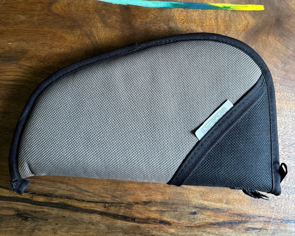 Estuche Revólver Pistola Pistola Pistola Cremallera Cabela Acolchado Suave 10.5" x 6" Bordado Foto 4 de 4