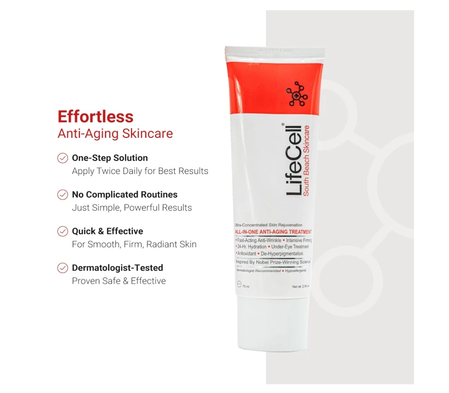 Tratamiento antienvejecimiento todo en uno South Beach, 2,54 oz - cuidado reafirmante e hidratante, EE. UU. Foto 3 de 4