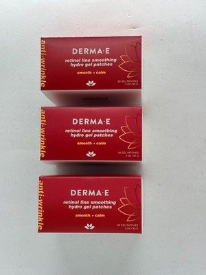 Derma E Retinol Line Smoothing Hydro Gel Patches Smooth Calm 3 x 60ct FREE SHIP!