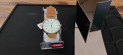Timex TW2R91800 Women's 34mm Metropolitan Brown Leather Band Watch