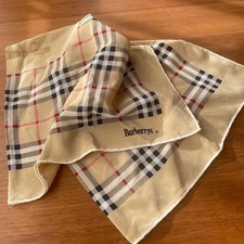 Burberrys Silk Scarf Nova Check Italy Beige 75cm x 70cm