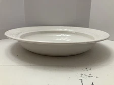Corning Elegance White Leaf Round Serving Bowl 11.5” Pasta Salad 2.25”H L-23 New
