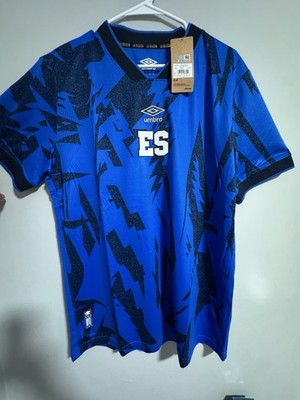 Umbro El Salvador La Selecta Soccer Jersey Blue Black Large Soccer