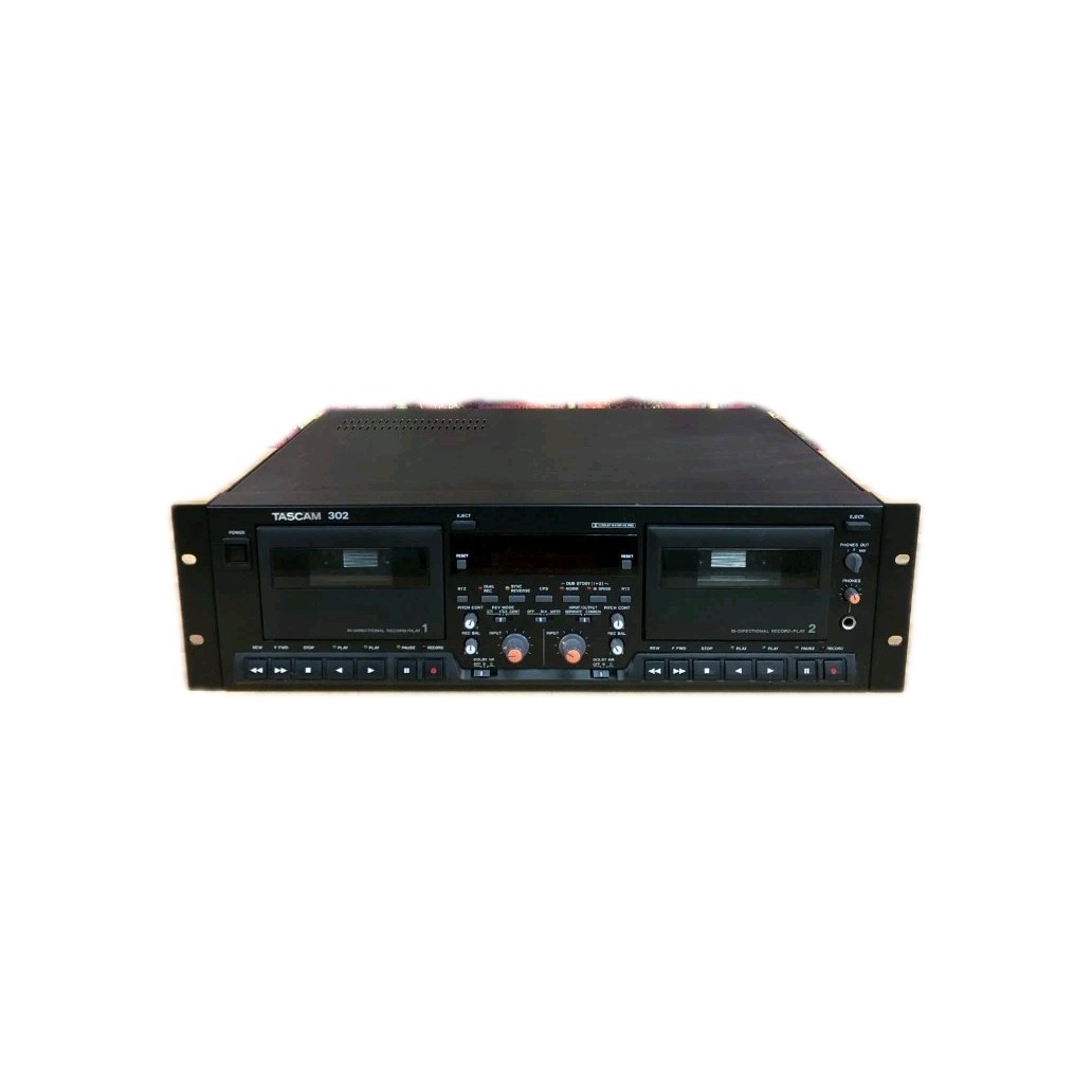 動作保証　TASCAM 302 ダブルオートリバースカセットデッキ TEAC TASCAM 302 DOUBLE AUTO REVERSE PROFESSIONAL TAPE DECK, SOLD