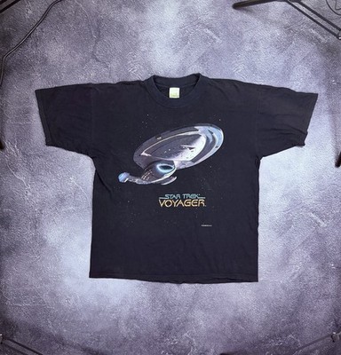 Vintage 1995 Star Trek Voyager T-Shirt 90s Paramount USS Voyager 
