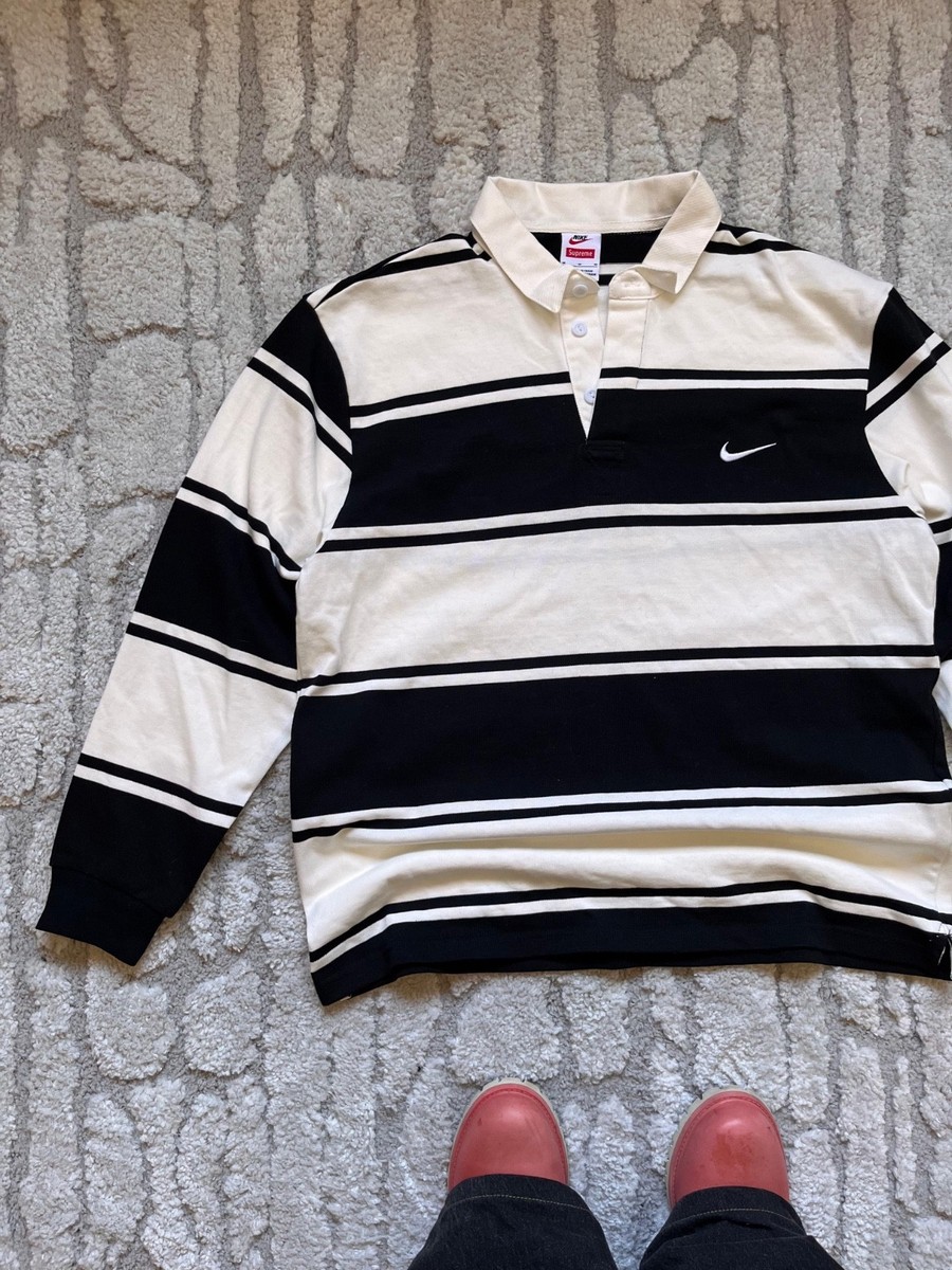 Nike x Supreme Rugby Polo Black Edition Médium | eBay