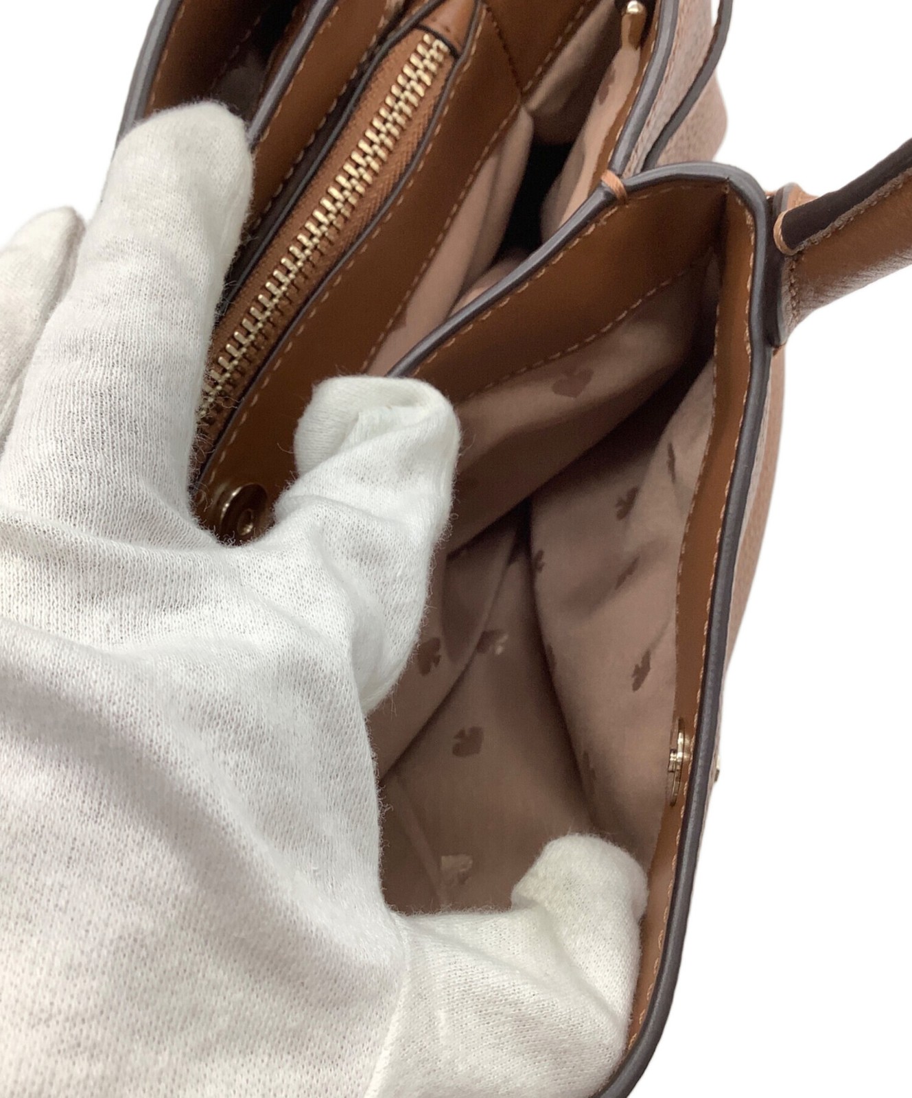 Kate Spade Handbag Brown Leather Women Used Authentic thumbnail 11