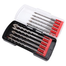 10Pcs Serrated Drill Bit Set 1/4 Inch Hex Shank Masonry Concrete Drill Bits