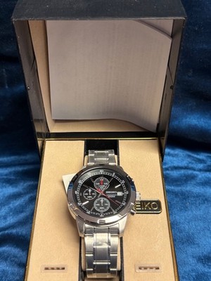   Seiko Chronograph 100m Men's Watch SKS421P1 New In Box With Papers  