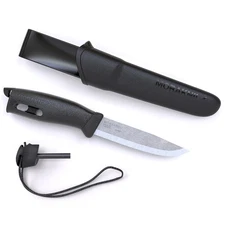 Morakniv Stainless Steel Fixed 4.1in. Drop Point Blade Knife with Rubber Handle