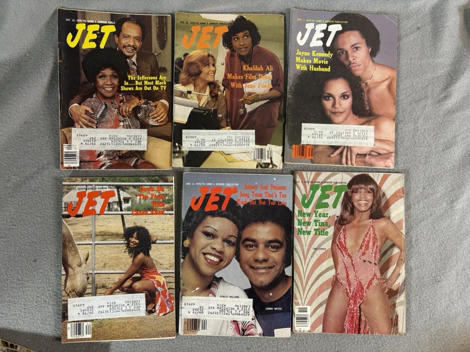 1970's JET Magazine LOT OF 26 Black History TV Fashion Music Sports FREE MAIL ff Foto 3 de 4