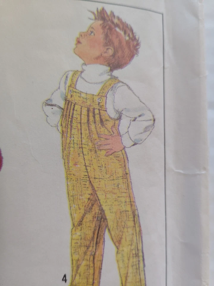 Overalls Sundress Jumper Dress Shorts 3 3T Simplicity 8781 Sewing Pattern Cut - Image 4 of 4