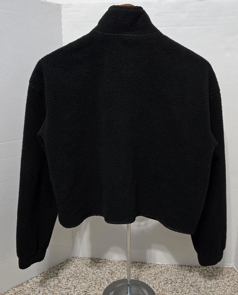 Adidas Quarter Snap Polar Fleece Pullover Size Medium Black - Image 2 of 4