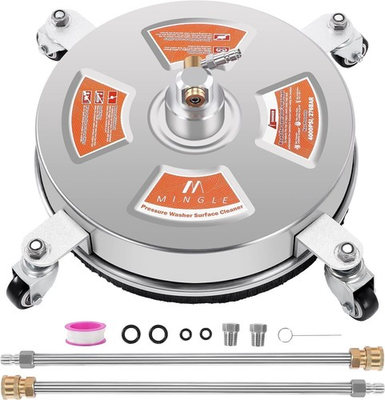 #ad 14#x27;#x27; Pressure Washer Surface Cleaner Attachment with 2 Extension Wand 4000 PSI $76.94