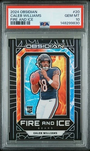 2024 Panini Obsidian - Fire and Ice Caleb Williams #20 (RC) PSA 10 Chicago Bears