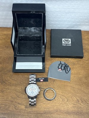 MARC ECKO Unisex LUXURY DIAMANTE CHRONOGRAPH E18500G1 New With Tags