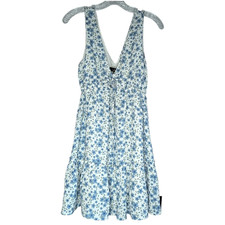 Lulus Remember Me Floral V-Neck Babydoll Dress with pockets, size XS NWT