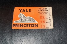 1940 YALE AT PRINCETON COLLEGE FOOTBALL TICKET STUB