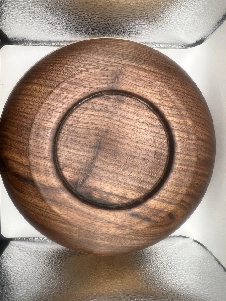 Custom Handmade Wooden Salad Bowl 8.5” X 4.5” - Ambrosia Maple and Claro Walnut - Image 4 of 4