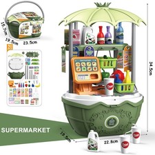 Children Kids Pretend Play Supermarket Kitchen Toy Set Role Play Food Shop Toys