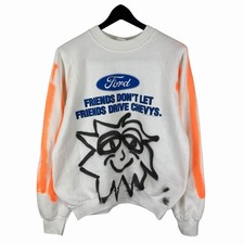 Vintage 1992 Don  t Let Friends Drive Chevy Ford Custom Sweatshirt Size L