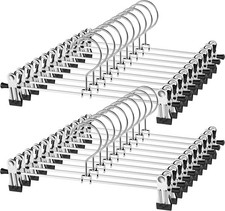 NORTHERN BROTHERS Pants Hangers with Clips Heavy Duty 20 20 Pack, Silver 