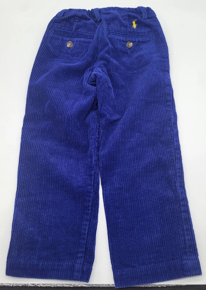 POLO Ralph Lauren Boys 3T Blue Corduroy Pants Holiday School Pic Church Preppy - Image 3 of 4