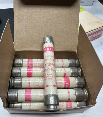 [BOX OF 10] GOULD Shawmut TRS10R Tri-Onic Time Delay Fuses 10A 600v Class RK5