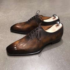 Latest Handmade Men's Classic Brown Leather Oxford Lace up Dress Formal Shoe