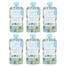 Baby Food, 6 Months, Peach, Pear, Banana Oat, 6 Pouches, 3.5 oz 99 g Each
