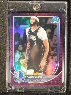 2025-26 Topps Bowman Chrome - Anthony Davis Purple Reptilian Border 188/199
