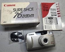 Canon Sure Shot 76 Zoom Film Camera Point And Shoot, Box And Instructions