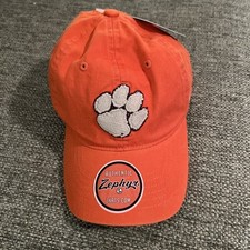 NWT Clemson Tigers NCAA Zephyr Stretch Orange Fitted Hat Cap Med