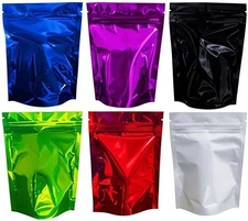 (Free Duty Tax) 100 Pack Mylar Bag Food Storage Bag, 3.5 Gram, 6 Mil Thickne